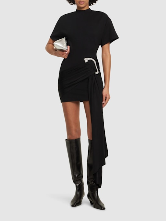 David Koma: Embellished jersey mini dress - women_1 | Luisa Via Roma