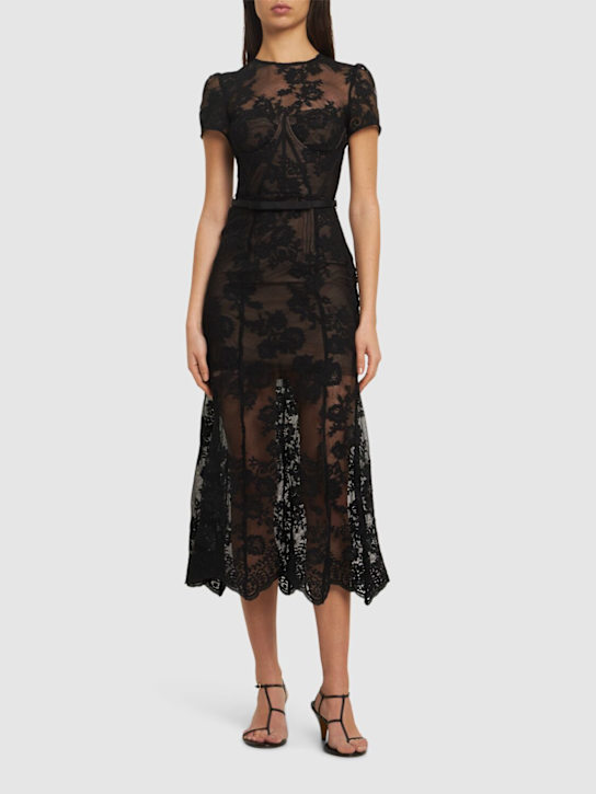 Self-portrait: Lace midi dress - women_1 | Luisa Via Roma