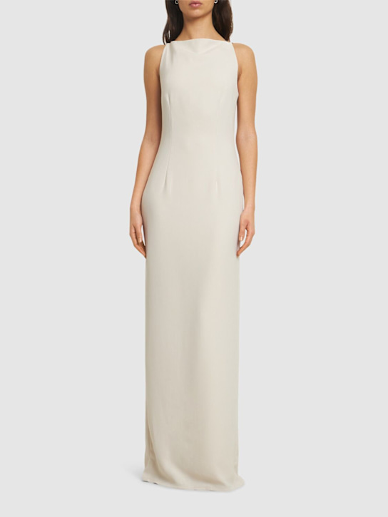 Hebe crepe open back gown - Thumbnail 2