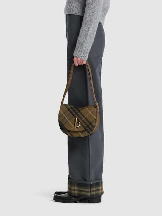 Burberry: Borsa piccola Rocking Horse check jacquard - women_1 | Luisa Via Roma