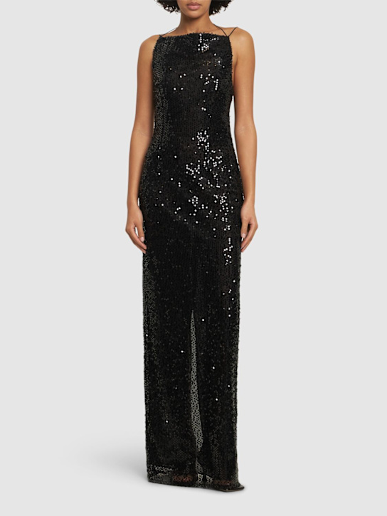 Hebe sequined open back gown - Thumbnail 2