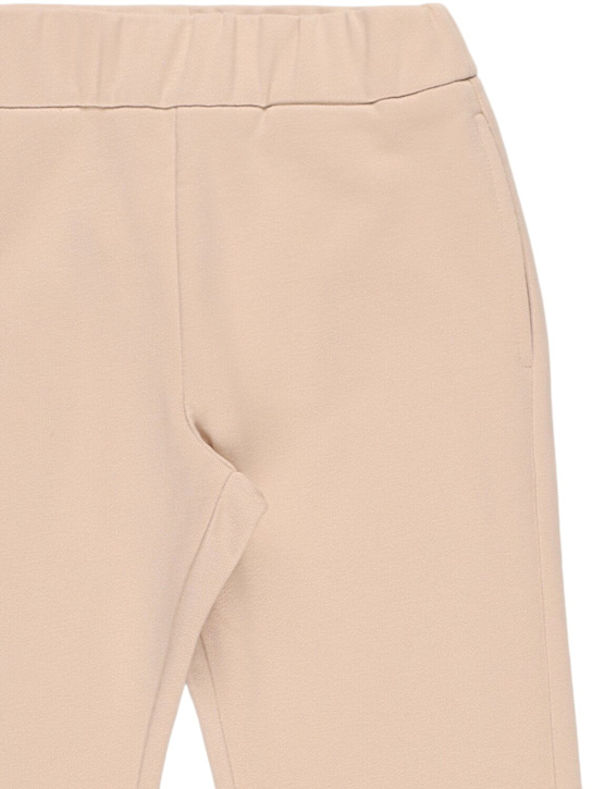 Moncler: Cotton fleece sweatpants - Light Pink - kids-girls_1 | Luisa Via Roma