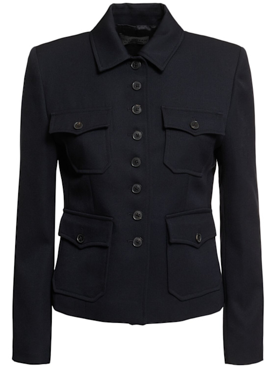 Nili Lotan: Jamison wool gabardine jacket - women_0 | Luisa Via Roma