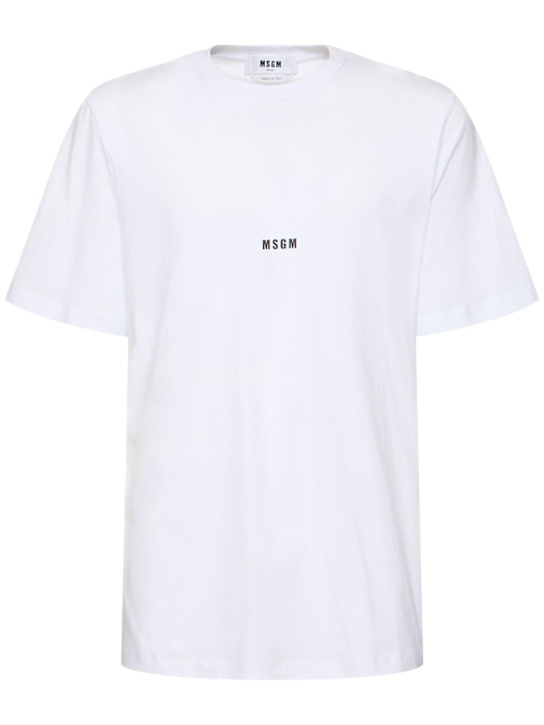 MSGM: Cotton t-shirt - men_0 | Luisa Via Roma