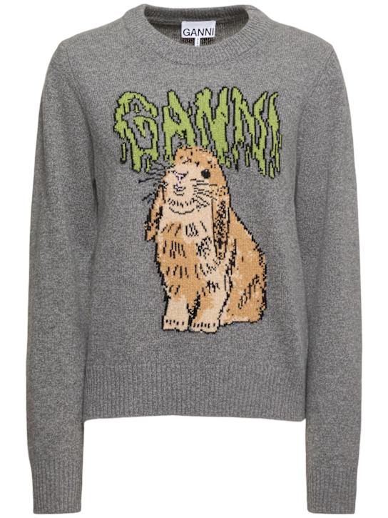 GANNI: Wool blend sweater - women_0 | Luisa Via Roma