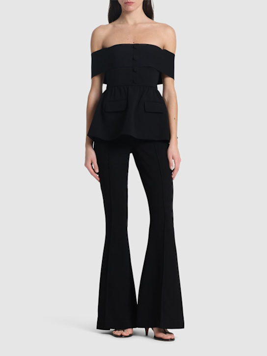 Self-portrait: Crepe off-the-shoulder jumpsuit - women_1 | Luisa Via Roma