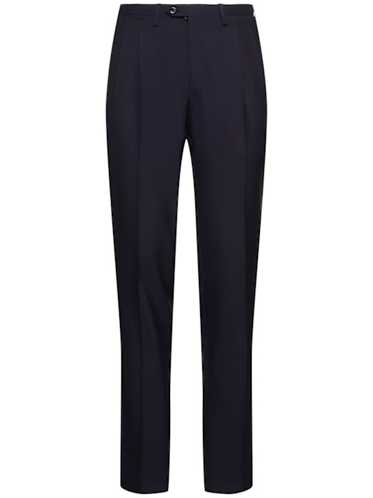 Kiton: Wool pleated pants - men_0 | Luisa Via Roma