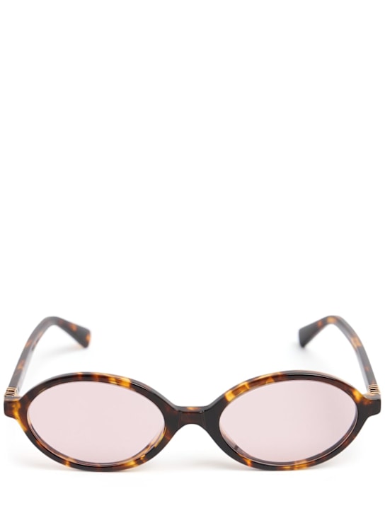 Miu Miu: Occhiali da sole in acetato - Havana/Pink - women_0 | Luisa Via Roma