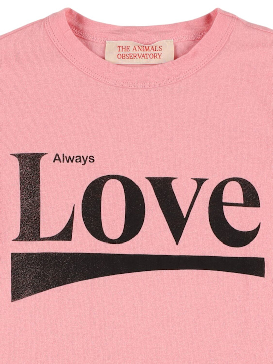 The Animals Observatory: T-shirt in jersey di cotone stampato - kids-girls_1 | Luisa Via Roma