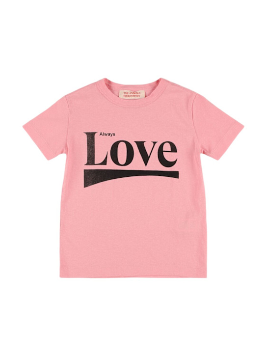 The Animals Observatory: T-shirt in jersey di cotone stampato - kids-girls_0 | Luisa Via Roma