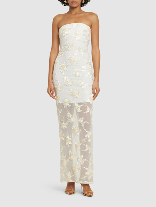 Rotate: Albertina lace tube dress - White - women_1 | Luisa Via Roma