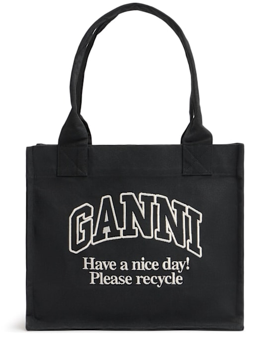 GANNI: Large Easy denim shopping bag - women_0 | Luisa Via Roma
