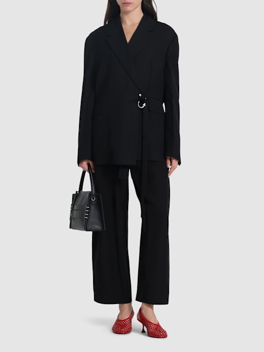 JW Anderson: Tailored wrap jacket - Black - women_1 | Luisa Via Roma
