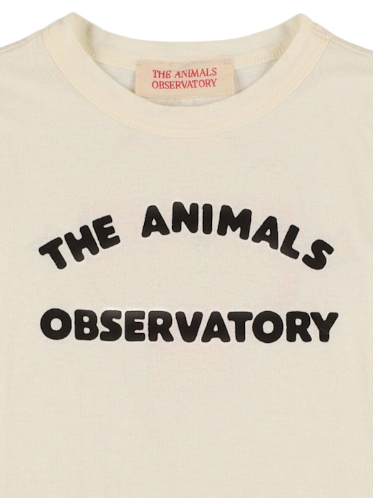 The Animals Observatory: Printed cotton jersey t-shirt - White - kids-boys_1 | Luisa Via Roma