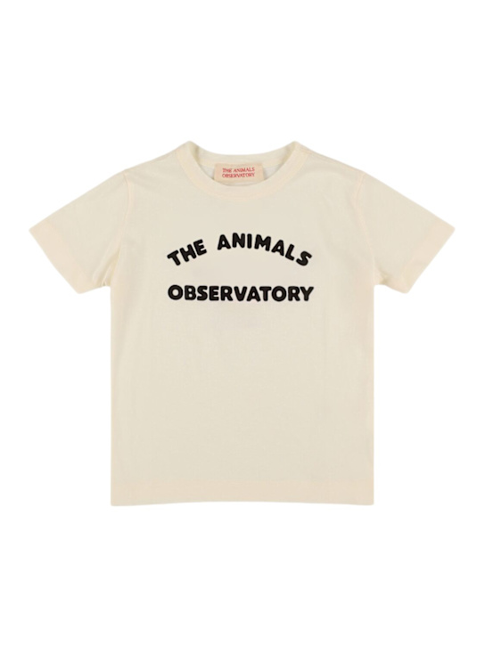 The Animals Observatory: Printed cotton jersey t-shirt - White - kids-boys_0 | Luisa Via Roma