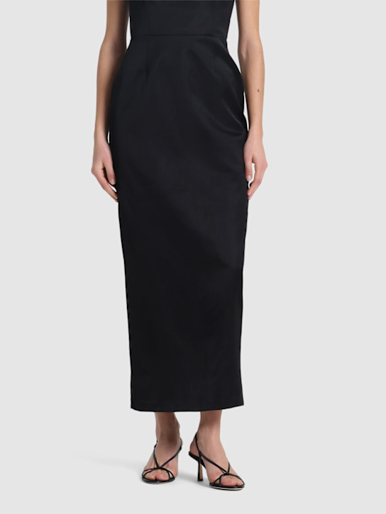 Studio Amelia: 70mm Entwined leather sandals - Black - women_1 | Luisa Via Roma