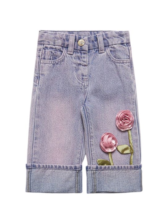 Monnalisa: Jeans in denim con ricami - kids-girls_0 | Luisa Via Roma