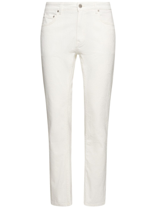 Etro: Roma paisley cotton blend denim jeans - men_0 | Luisa Via Roma
