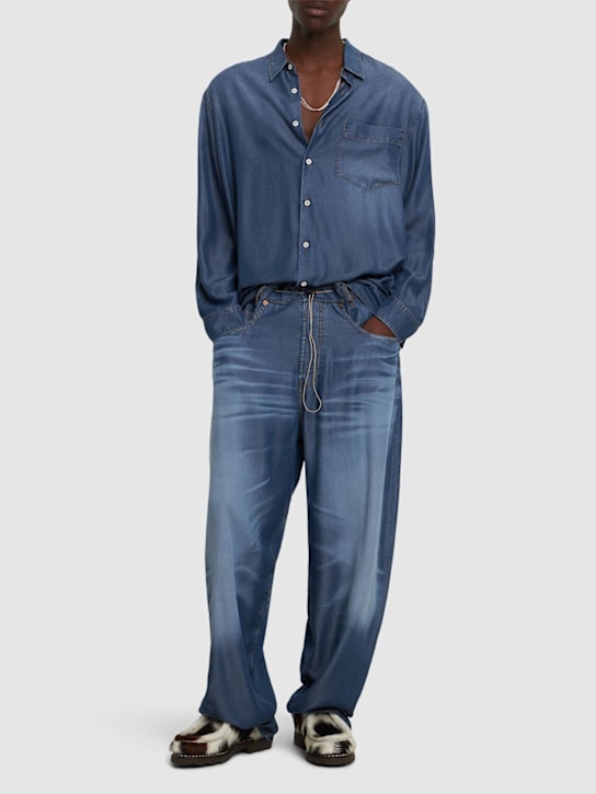 Magliano: Officina loose lyocell jeans - Indigo - men_1 | Luisa Via Roma