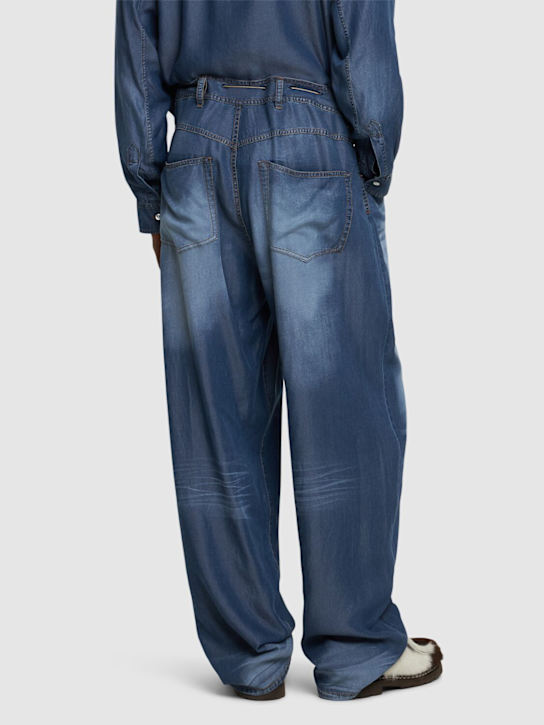 Magliano: Officina loose lyocell jeans - Indigo - men_2 | Luisa Via Roma