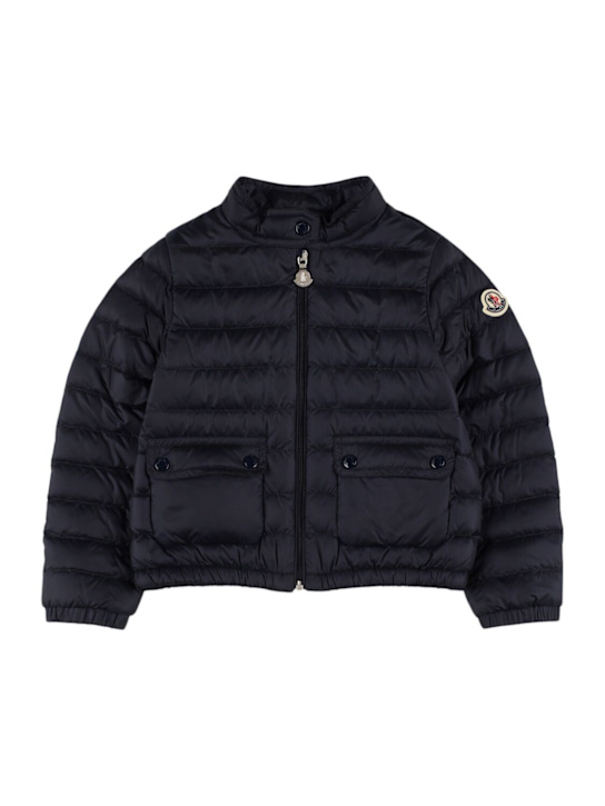 Moncler: Piumino Lans in nylon - Navy - kids-girls_0 | Luisa Via Roma
