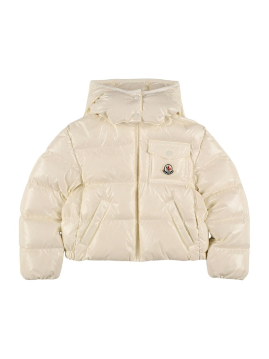 Moncler: Piumino Andro in nylon - Bianco - kids-girls_0 | Luisa Via Roma