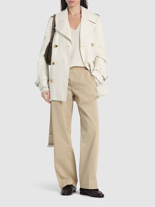 Burberry: Pantaloni jogger in cotone - women_1 | Luisa Via Roma