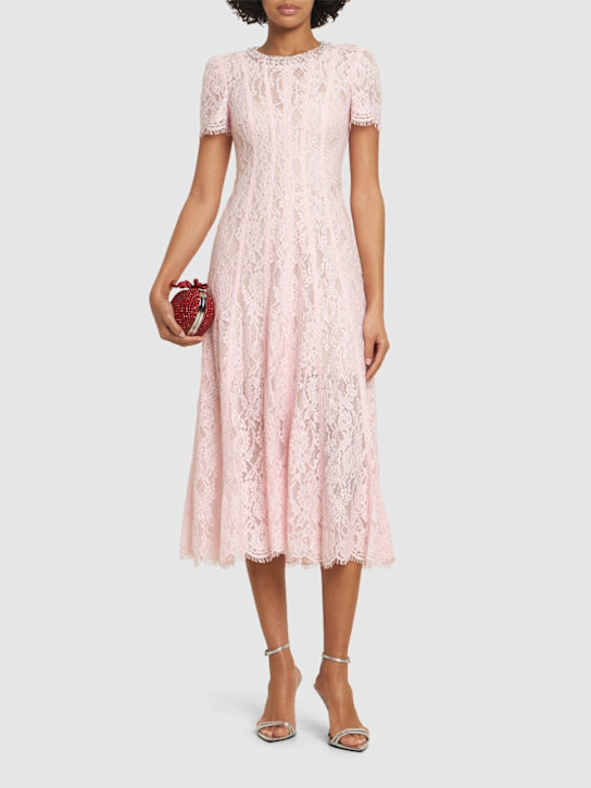 Self-portrait: Lace embellished midi dress - women_1 | Luisa Via Roma