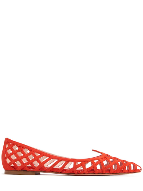 Roger Vivier: Ballerine I Love Vivier in pelle 10mm - Rosso - women_0 | Luisa Via Roma