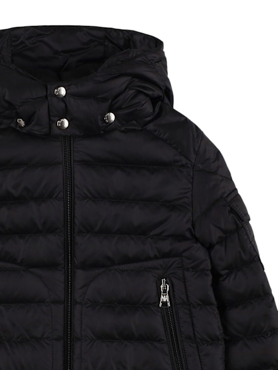 Moncler: Chaqueta de plumas de nylon - Negro - kids-boys_1 | Luisa Via Roma
