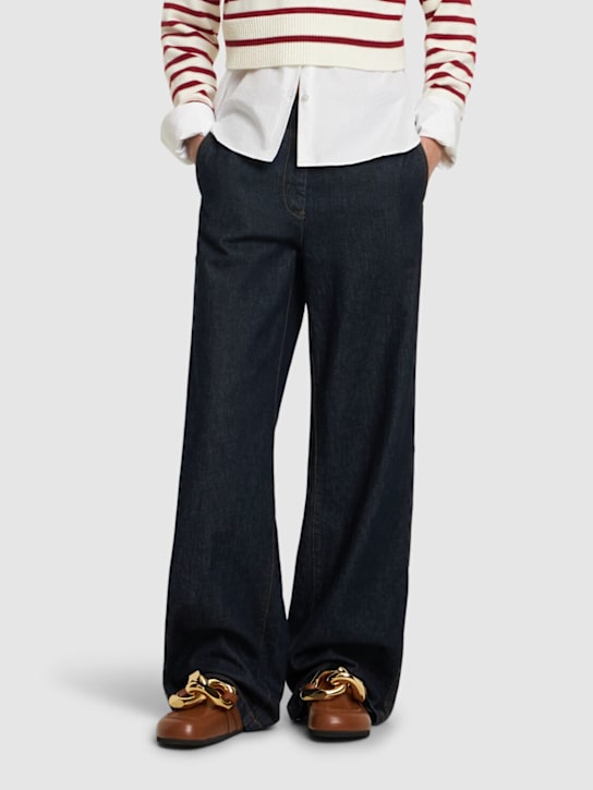 JW Anderson: 15mm Chain leather mules - Tan - women_1 | Luisa Via Roma