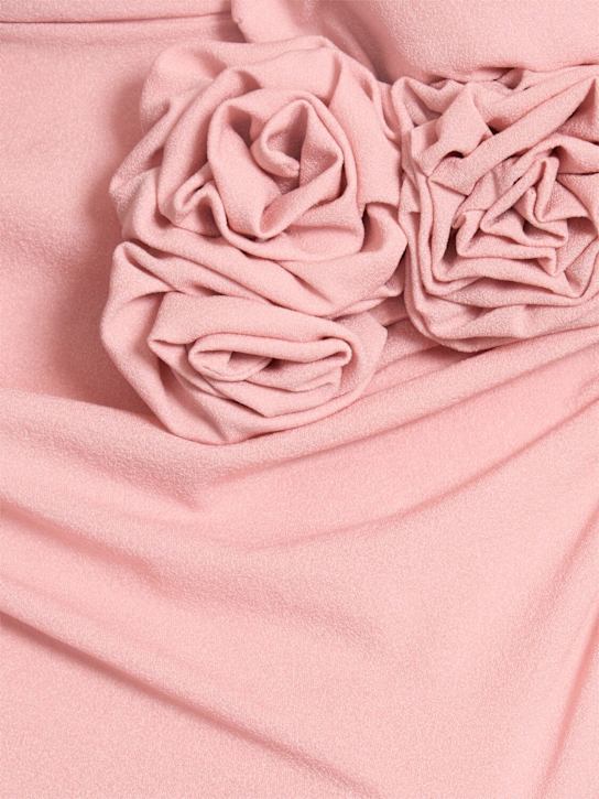 Magda Butrym: Silk sheer roses detail midi dress - Pink - women_4 | Luisa Via Roma