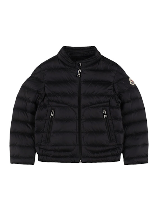 Moncler: Chaqueta de plumas de nylon plegable - Negro - kids-boys_0 | Luisa Via Roma