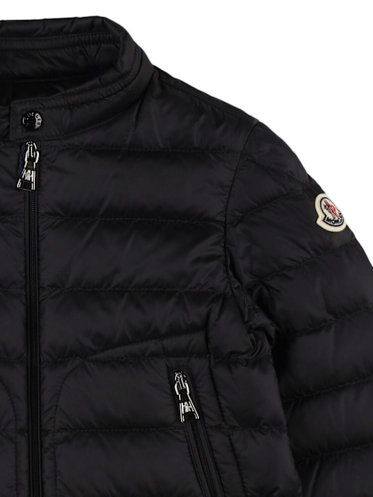 Moncler: Chaqueta de plumas de nylon plegable - Negro - kids-boys_1 | Luisa Via Roma