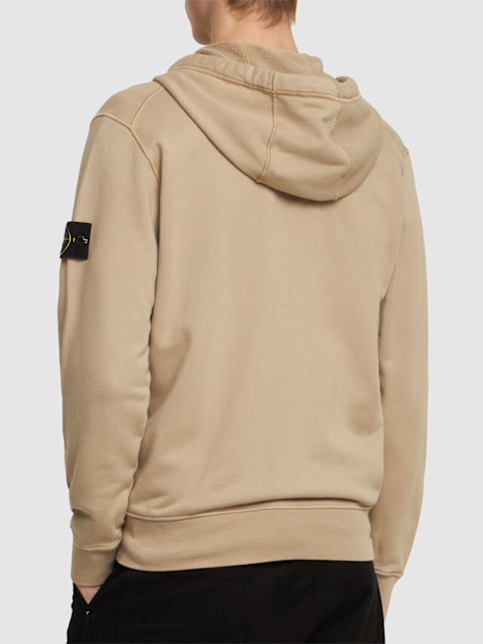 Stone Island: Cotton zip hoodie - men_2 | Luisa Via Roma