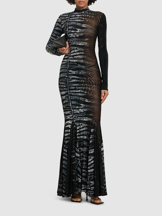 Zebra devoré long dress - Thumbnail 2