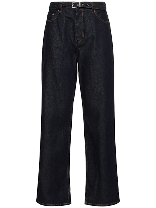 GANNI: Belted straight jeans - women_0 | Luisa Via Roma