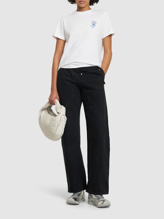 JW Anderson: Anchor embroidery back print t-shirt - women_1 | Luisa Via Roma