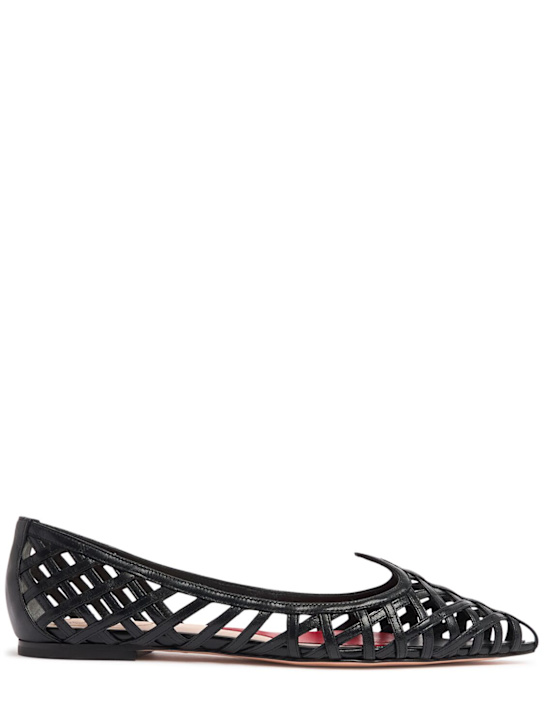 Roger Vivier: 10mm I Love Vivier leather ballerinas - Black - women_0 | Luisa Via Roma