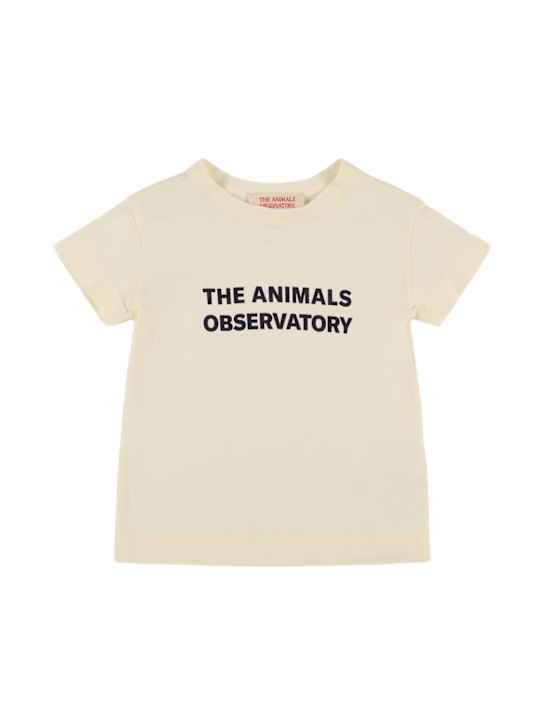The Animals Observatory: コットンジャージーTシャツ - ホワイト - kids-boys_0 | Luisa Via Roma