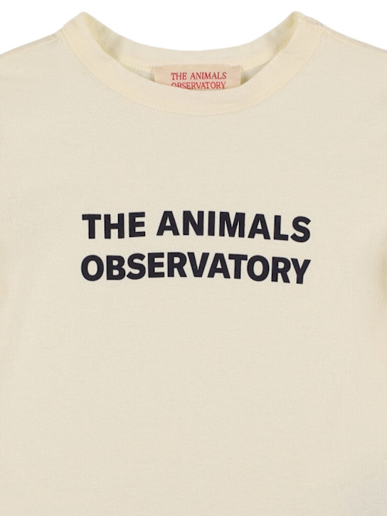 The Animals Observatory: コットンジャージーTシャツ - ホワイト - kids-boys_1 | Luisa Via Roma
