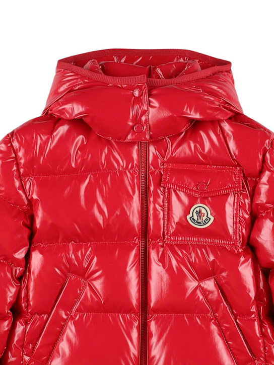 Moncler: Piumino Andro in nylon - Coral Pink - kids-girls_1 | Luisa Via Roma