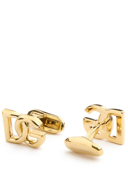 Dolce&Gabbana: DG logo cufflinks - men_0 | Luisa Via Roma