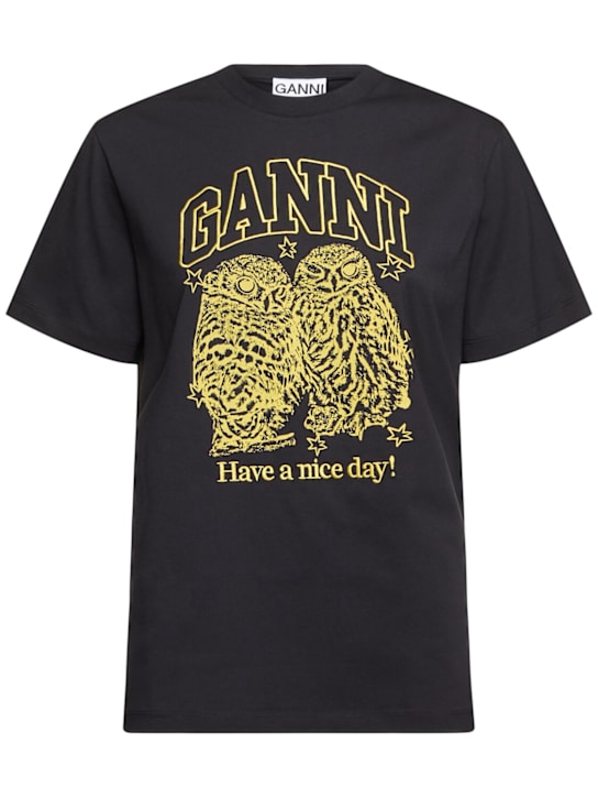 GANNI: リラックスジャージーTシャツ - women_0 | Luisa Via Roma