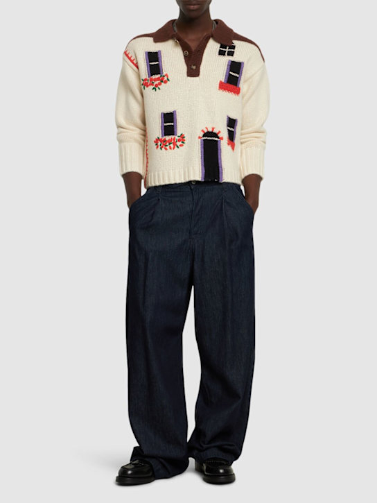 JW Anderson: House polo sweater - men_1 | Luisa Via Roma