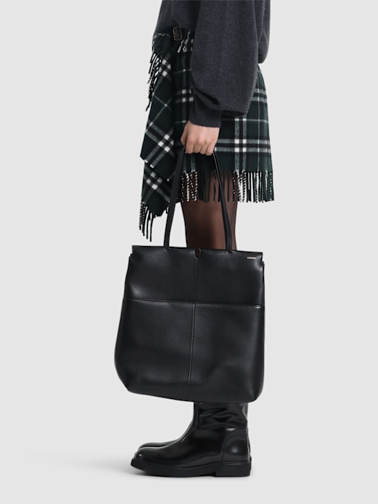 Burberry: Borsa shopping N/S Snip in pelle liscia - women_1 | Luisa Via Roma
