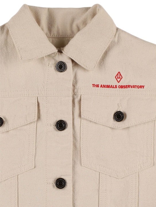 The Animals Observatory: Printed cotton twill vest - White - kids-boys_1 | Luisa Via Roma