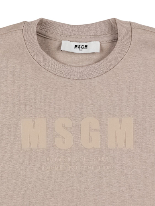 MSGM: コットンジャージーワンピース - kids-girls_1 | Luisa Via Roma