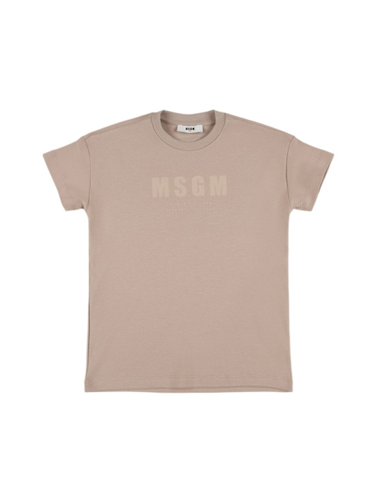 MSGM: コットンジャージーワンピース - kids-girls_0 | Luisa Via Roma