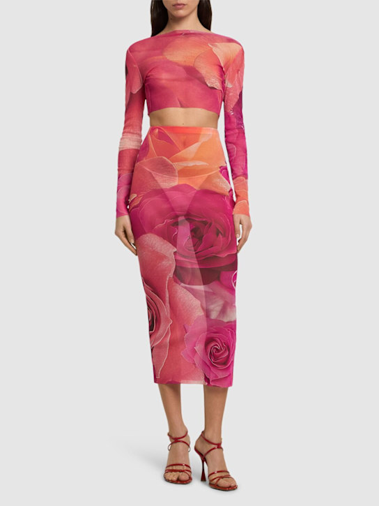 Garden Rose stretch tulle top & skirt - Thumbnail 2
